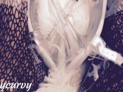 Carlycurvy feet in fishnets and clear heels - Screenshot 3 of 16 - Feet Fetish