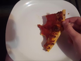 POV PIZZA SLICE DEMOLISHING ASMR with WHOLESOME ENDING。