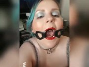 Preview 1 of Hot Summer's Day Blowjob - ring gag, ice cubes! Compilation