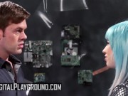 Preview 2 of Digital Playground - Eva Lovia, and Aria Alexander share cock in parody