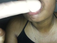 Caressing the dick with my mouth|Press play