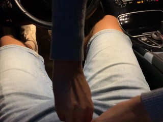 Passion russian couple car blowjob in mercedes benz_in forestpublic