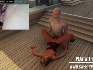 Girl plays porn game_3D Hitman sex and masturbatesonline