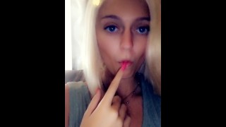 Horny blonde teen