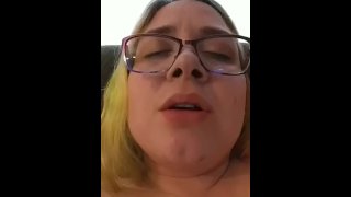 Hot BBW playing with vibrator