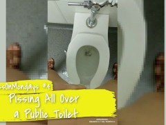 Pissing All Over a Public Toilet