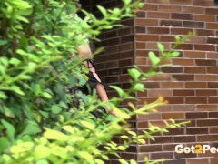 Stoodup Pissing In Public By Cute Blonde
