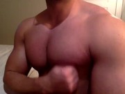 Preview 2 of Oiling and worshipping my big bodybuilder pecs and nips