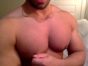 Preview 4 of Oiling and worshipping my big bodybuilder pecs and nips