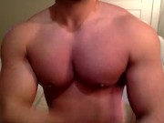 Preview 5 of Oiling and worshipping my big bodybuilder pecs and nips