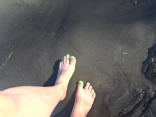 feet fetish, amateur, public, solo female