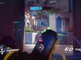 Nasty Widow fucks on Tracer,Lucio, and mercy