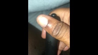 Hairy pussy cuts hard with vibrator