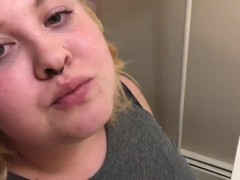 CHUBBY BBW TEEN GULPS DOWN ENTIRE WEIGHT GAIN SHAKE AND DESSERT
