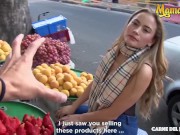 Preview 2 of MamacitaZ - Super Hot Colombian Fruit Seller Rides Cock Like a Pornstar