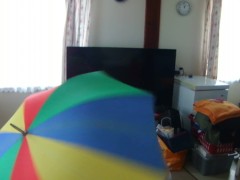 Sexy Playing With My Biiig Looong Umbrella!....Just For Youuuu!...