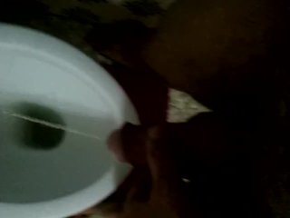 Pissing in the toilet with my big Cock!