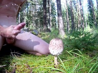 Exploring the Nature #6 - Extremely Massive Cumshot in the_Woods