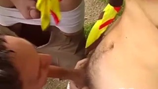 Several boy scouts are having and outdoor gay orgy7