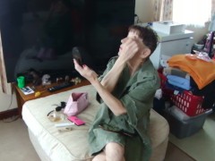 Sexy Make Up I do Juuuust For Ya!!! :-*...NO UNDERWEAR! Wearing men's shirt