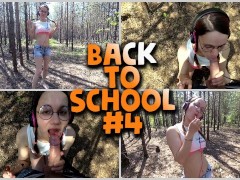Back to School Mini Series. Episode 4. Schoolgirl Outdoor Walking