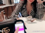 Preview 3 of Public Shopping female orgasm interactive toy beautiful face agony torture