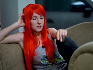 redhead, smoking fetish, role play, woman smoking