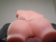 Preview 3 of Watch These Big Balls and Cock Fuk Torso Doll Like Shes Real, Loud Creampie