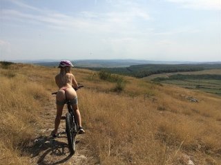outdoor, natural tits, bike ride, bts
