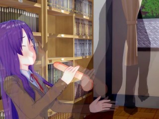 DDLC Yuri Traite Votre Bite Dans La Bibliothèque
