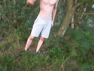 Stripping in the woods