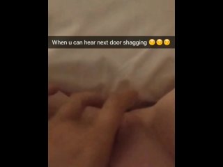 Naughty teen listening to parents fucking next door