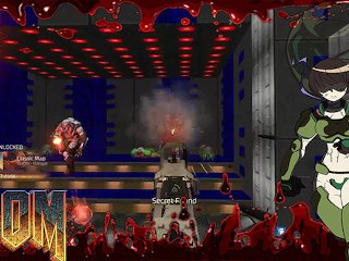 muscular men, outside, walkthrough, doom guy