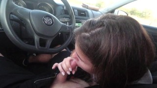 Cum Mouthed Teen In The Car