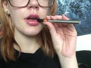 smoking babe, solo female, blonde, teen