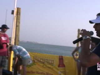 Start Of A Wild Looking Bikini Contest As First Girl Loses Top