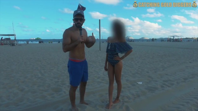 Skinny Brazilian Teen Gets Fucked after a Beach Interview