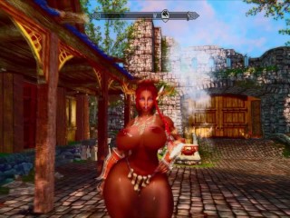 Skyrim Erotic Gameplay THICC Ebony Ariel