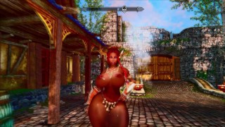 Ebony Ariel THICC Skyrim Erotic Gameplay