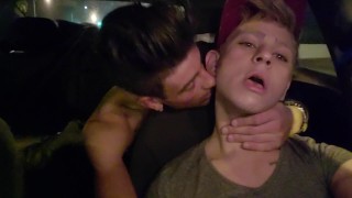 In An UBER Daniel Hausser And Charlie Keller MAKE OUT And Have SEXY FUN