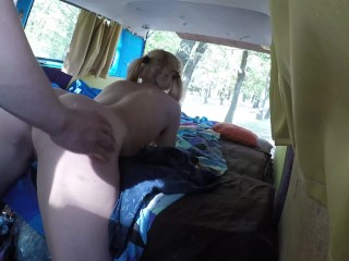 I made him cum twice in our camper_van - amateur_couple spicylust