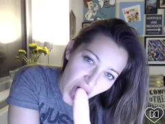 DaniDaniels(dot)com - Really Hot Dirty Talk POV With Dildo BJ - Screenshot 8 of 16 - Dildo Blowjob