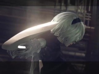 nier automata 2b, butt, anime, lets play