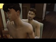 Preview 5 of DADDY trains New BOY and fucks him all over the house - DIRTY TALK - SIMS 4