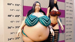 Big Belly Teen Grows Huge Weight Gain Belly And Breast Expansion