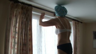 See How I Dust In Sexy Underwear My Windows...Funny And Sexy...LOOK! :-)!