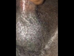 Big black dick and balls bust creamy cumshot!!