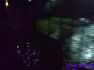 Public street risky full nudity walk:Magretta Dering naked_custom vid