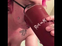 Need to piss so bad! Edging on the bathroom floor 