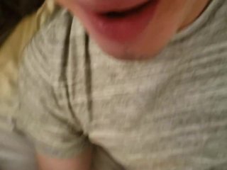Amateur Teen Boy Sucking Dick and Taking Facial